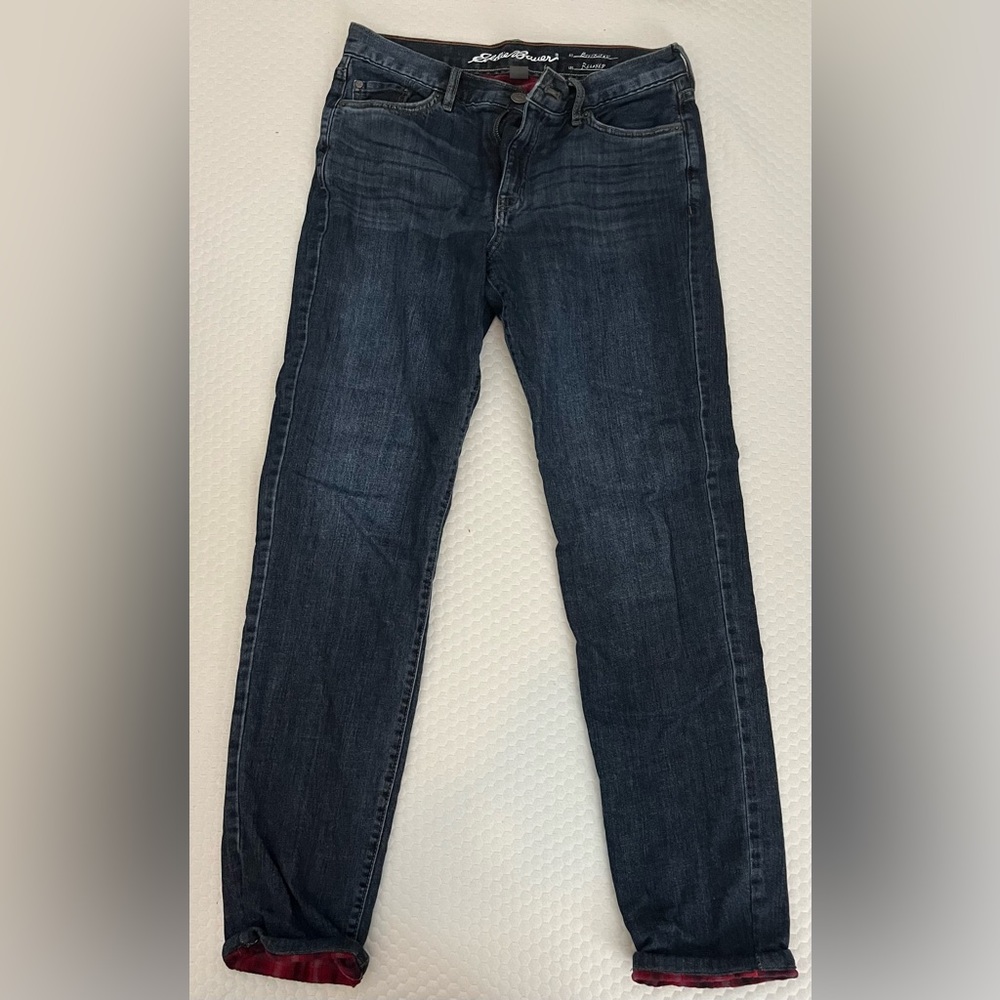 Eddie Bauer flannel lined Boyfriend, relaxed jeans